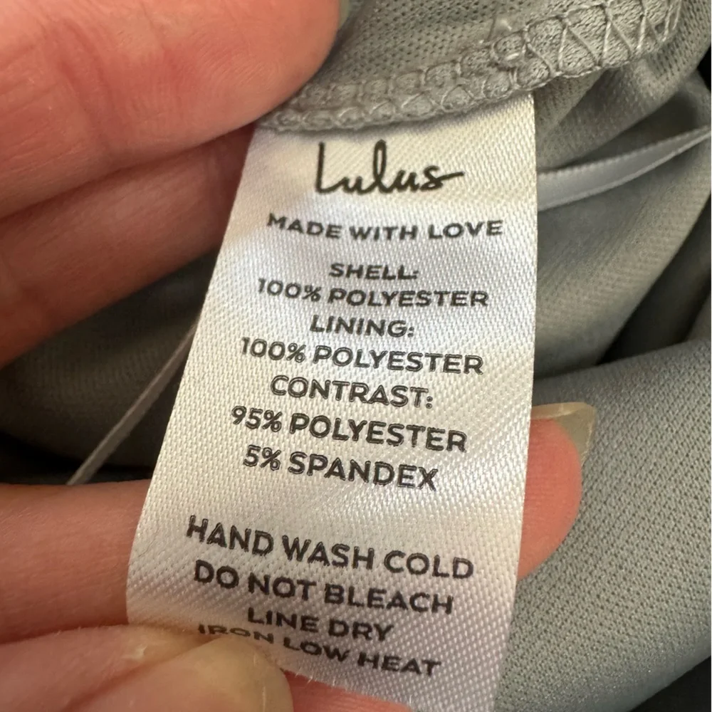 NWT Lulus Lovely Endings Dusty Blue One-Shoulder Pleated Maxi Dress - Picture 9 of 9